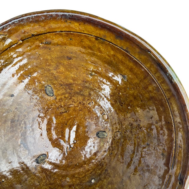 Tribal 1970s Moroccan Amber Tamegroute Bowl For Sale - Image 3 of 5