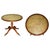 Flamed Hardwood Heritage Green Leather Top & Brass Lions Paw Castor Side Table For Sale - Image 11 of 11