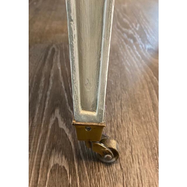 Wood Restyled Vintage Green Armchair For Sale - Image 7 of 8