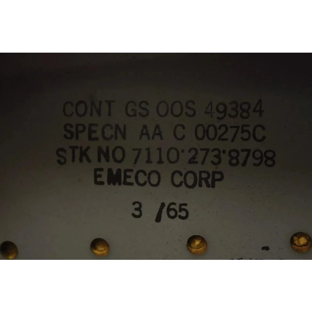 Vintage Emeco Corp Art Deco Brushed Aluminum Black Swivel Office Desk Chair For Sale - Image 11 of 12