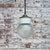 Vintage Industrial Clear Glass and Brass Pendant Lamp For Sale - Image 6 of 7