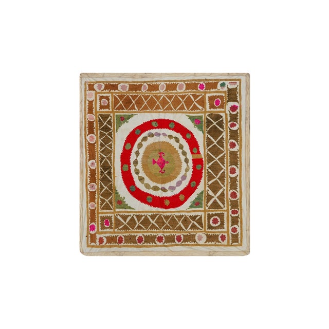 Mid-Century Modern Uzbek Suzani Textile - Wall Decor For Sale - Image 3 of 14