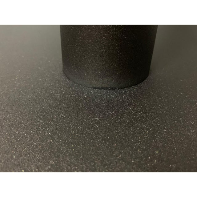 Contemporary New Industrial Wrought Iron Shop Stool With Pine Wood Seat For Sale - Image 3 of 13