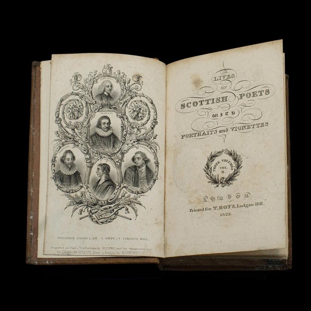 Brown 1821's 2 Antique Books the Lives of Scottish Poets For Sale - Image 8 of 12