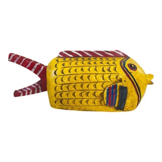 Vintage African Wooden Fish Bozo Tribe Mali 19.5 W For Sale