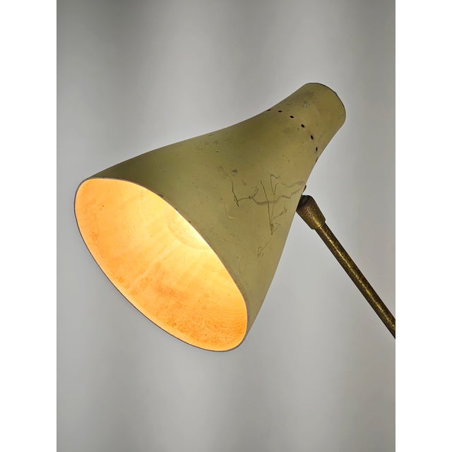 Italian Brass and Marble Floor Lamp, 1950s For Sale - Image 13 of 17