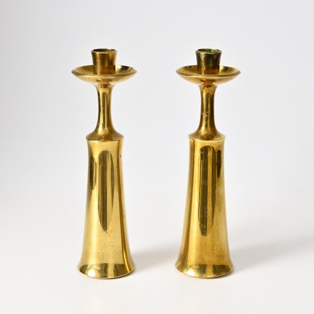 Jens Quistgaard Brass Candleholders by Jens Harald Quistgaard for Dansk Designs, 1960s, Set of 2 For Sale - Image 4 of 10