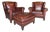 Wesley Hall Chairs with Ottoman, Set of 3 For Sale