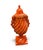 Stunning Large Terracotta Orange Urn / Finial With Swirl Fluting & Scroll Handles For Sale In West Palm - Image 6 of 8