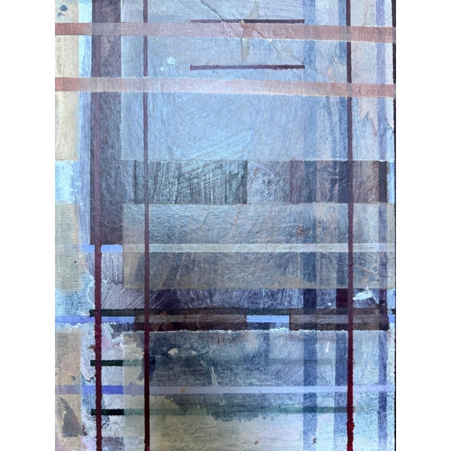 Contemporary Abstract Oil Painting by Eric Loudermilk, 1993 – Layered Purple Modern Artwork For Sale - Image 3 of 3