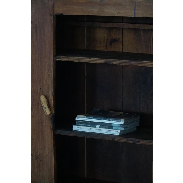 Antique Swedish Primitive Patinated Folk Art Cabinet in Pine, 1700s For Sale - Image 11 of 18