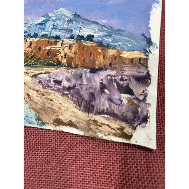 N.Manolla Oil Painting 1950s Loose Signed From Italy For Sale - Image 4 of 6