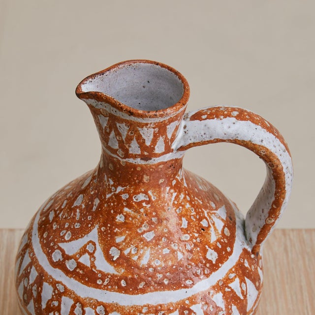 Mid 20th Century French Ceramic Pitcher by Robert Picault, 1950s For Sale - Image 5 of 8