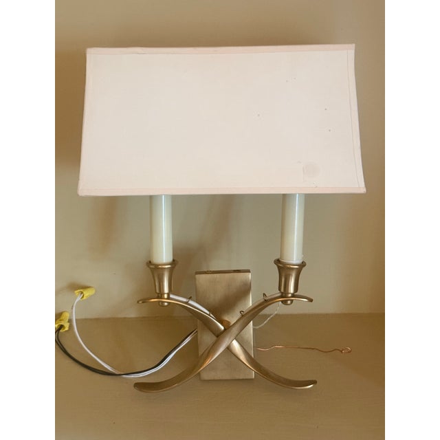 Traditional Antique Brass Visual Comfort Small Cross Bouillette Sconce For Sale - Image 3 of 5