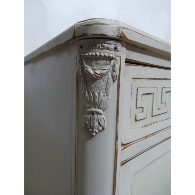 Wood Gustavian Style Unique 3 Drawer Chest of Drawers For Sale - Image 7 of 15