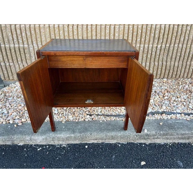 Mid Century Walnut Side Cabinet or Nightstand, 1960s For Sale - Image 10 of 11