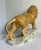 Mid-Century Hand-Painted Glazed Ceramic Lion Figurine on Rock Base For Sale - Image 9 of 14