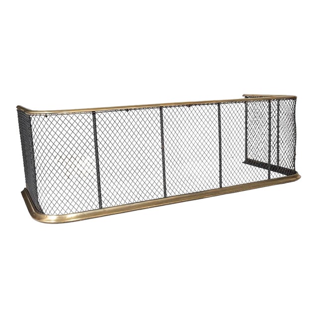 Regency Brass and Wire Fire Fender For Sale