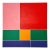 Vintage Square Hard Edge Abstract Op Art Geometric Painting in the Manner of Mondrian, by George Palethorpe For Sale