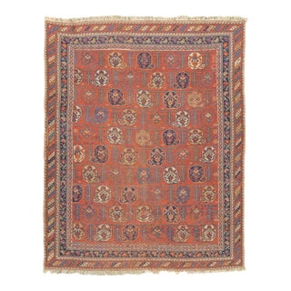 Late 18th Century Antique Persian Afshar Rug 4'2'' x 5'1'' For Sale