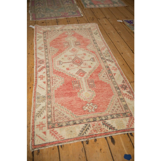 Old New House Vintage Distressed Oushak Rug Runner - 2'7" x 5'1" For Sale - Image 4 of 10