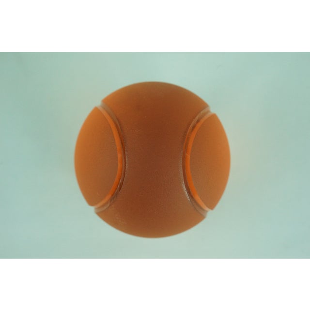 Orange Sandblasted Murano Glass Tennis Balls Paperweights from La Murrina, Italy, 1970s, Set of 2 For Sale - Image 17 of 18