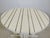 Folding table "Riviera" by Triconfort, France, with a round, slatted tabletop made of white lacquered wood. Functional,...