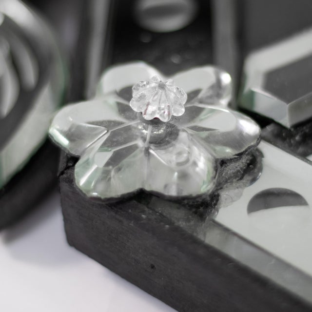 50-Inch Italian 1940s Venetian Etched Glass Mirror With Wood Backing For Sale - Image 18 of 18