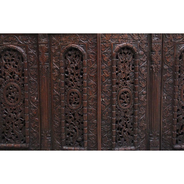 Mid 19th Century Antique Anglo-Indian Carved Cabinet, 1860 For Sale - Image 5 of 18