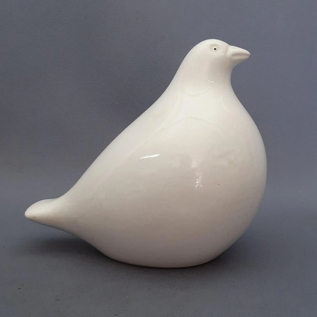 White Dove Ceramic Sculpture by Nicola Fasani, 1970s For Sale - Image 6 of 11