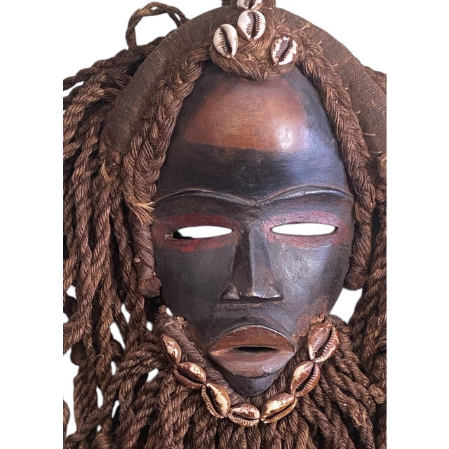 African Superb Vintage African Dan Ceremonial Dance Mask Ivory Coast 14" H For Sale - Image 3 of 7