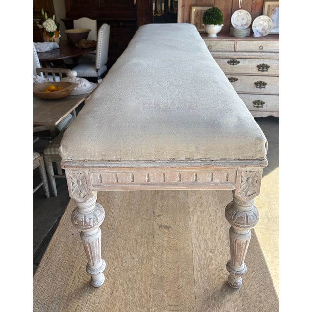 Gustavian (Swedish) Early 19th Century Gustavian Style Swedish Footstool For Sale - Image 3 of 15