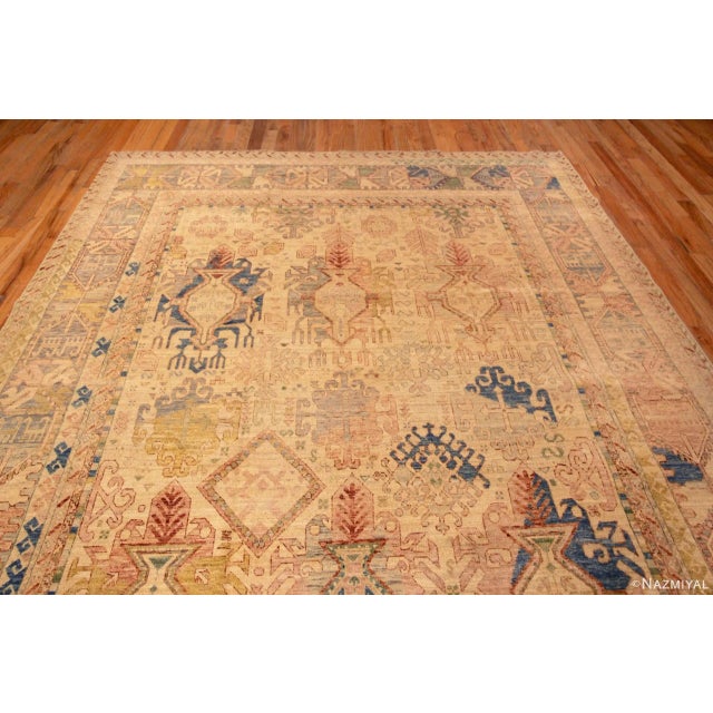 Warm Cozy Rustic Geometric Tribal Design Modern Area Rug For Sale - Image 4 of 7