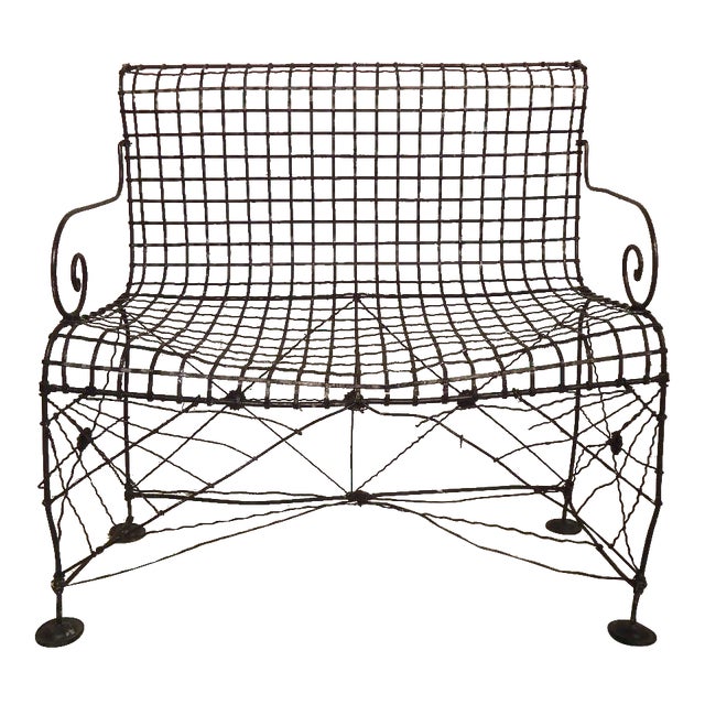 Decorative Wrought Iron Bench For Sale