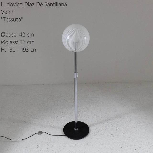 Telescopic Floor Lamp, Venini, 1970s For Sale - Image 10 of 12