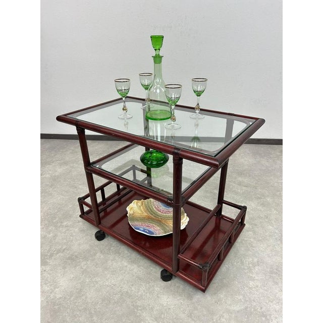 Mid-Century Modern Serving Trolley from Gervasoni, 1970s For Sale - Image 6 of 13