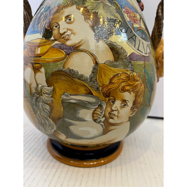 Rare 19th Century Ginori Figural Vase For Sale - Image 11 of 13