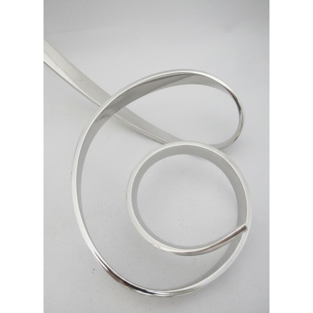 David Elijah Herschler Chrome Freestanding Ribbon Twist Modern Art Sculpture For Sale - Image 13 of 17