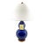 1990s Ralph Lauren Large Table Lamp Porcelain Blue Large With Shade For Sale