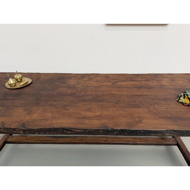 Brutalist Farmhouse Table in Oak, 1920s For Sale - Image 6 of 18