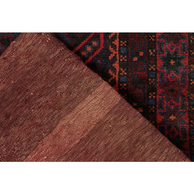 Textile Afghan Baluch Tribal Rug With Geometric Patterns For Sale - Image 7 of 7