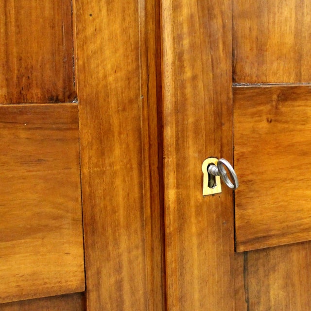 Brown Italian Wardrobe in Walnut, 19th Century For Sale - Image 8 of 14