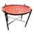 Mid 20th Century Vintage Italian Hand Painted Tray Top Accent Table on Stand For Sale