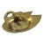 1970s Vintage Brass Swan Bust Head Tray Table Top Decor Key Holder For Sale