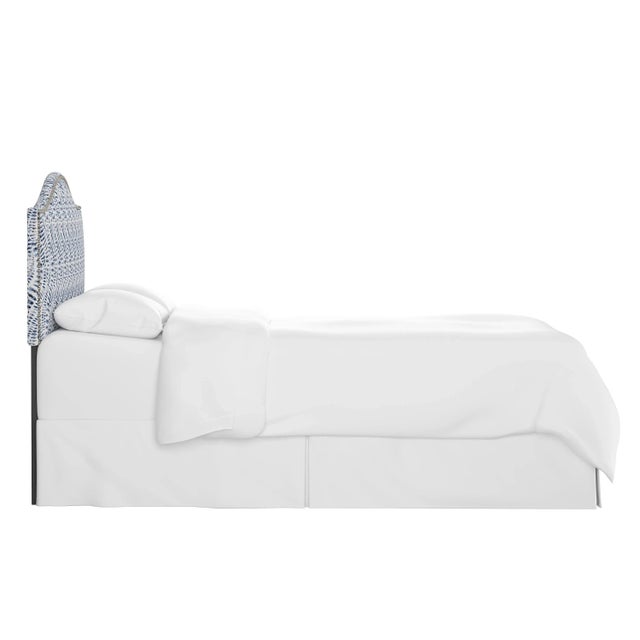 Spritely Home Ashland Headboard in Blue Snake Skin, King For Sale - Image 4 of 6