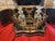 Napoleon III style blackened pearwood liquor cabinet rich brass ornamentation with vine motif rare violin shape very...