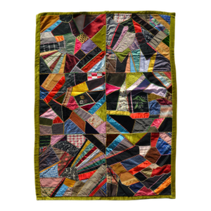 1880s Child’s Hand Stitched Crazy Quilt Wallhanging -