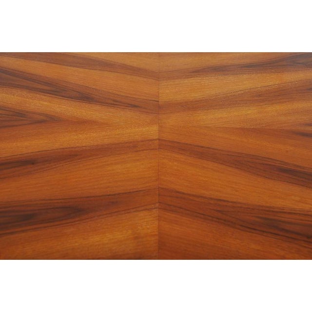 Gold Bauhaus Oval Walnut and Chrome-Plated Steel Table by Kovona, Czechoslovakia, 1960s For Sale - Image 8 of 16