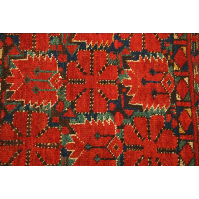 Late 19th Century Antique Turkeman Geometric Rug- 1’5"x3’10" For Sale - Image 4 of 7