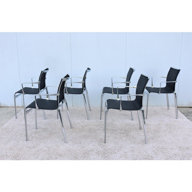 Modern Italian Alberto Meda for Alias Bigframe Mesh Dining Armchairs - Set of 6 For Sale - Image 9 of 13